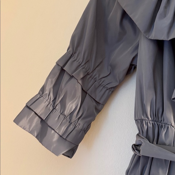 Ryu Belted Ruffle Taffeta Coat - Picture 5 of 7
